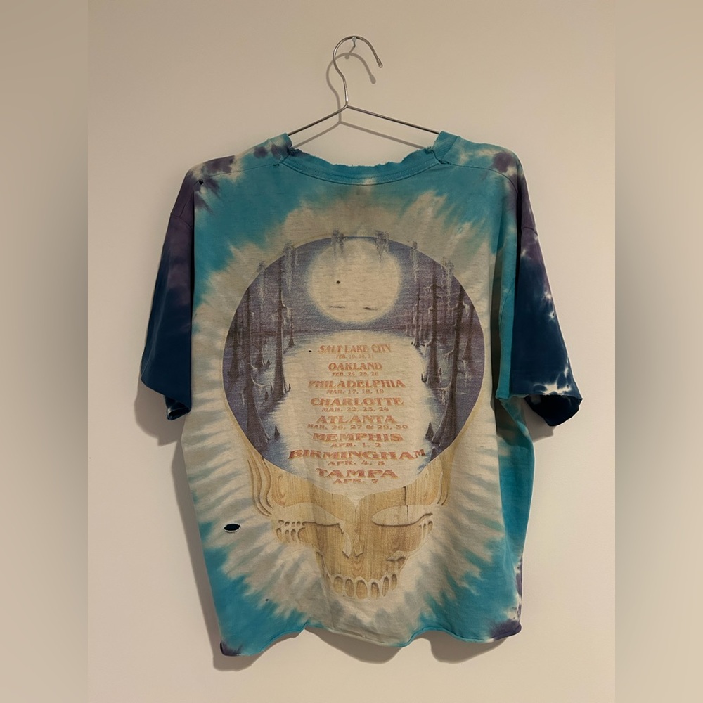Liquid Blue Grateful Dead 1995 ‘Zydeadco’ Tour Tie-dye T-Shirt - Picture 3 of 4